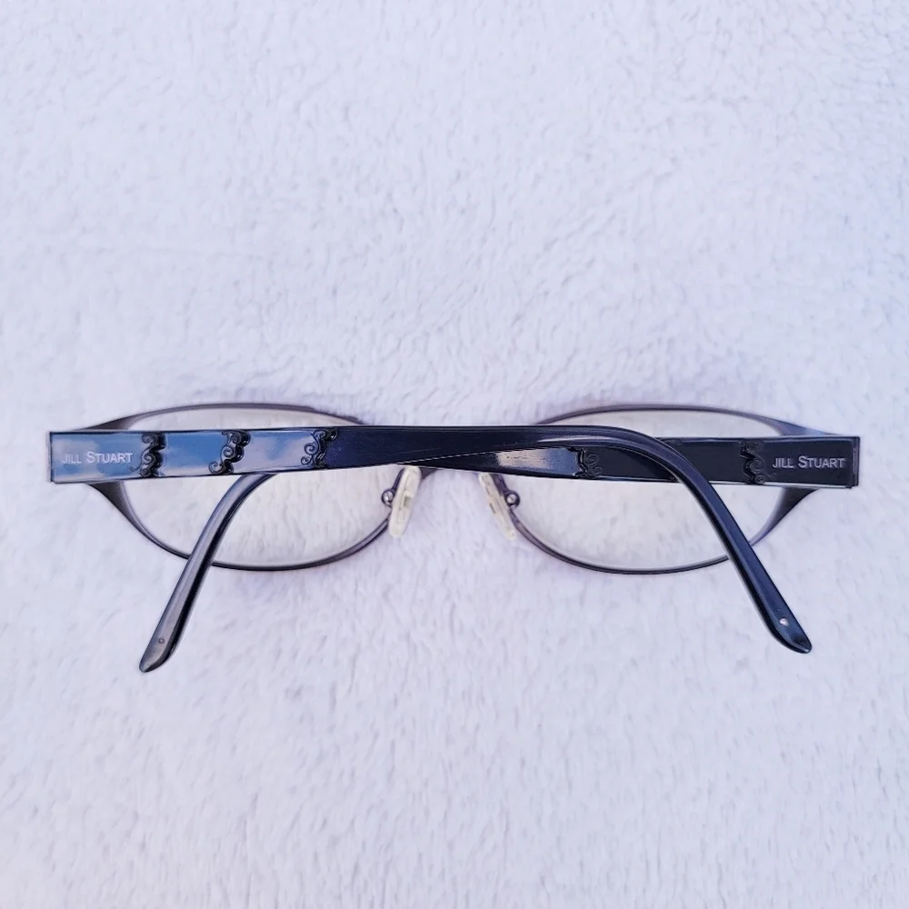 JILL STUART JS308-3 Eyeglasses Frame Metal Lavender Purple Semi Cat Eye Full Rim
